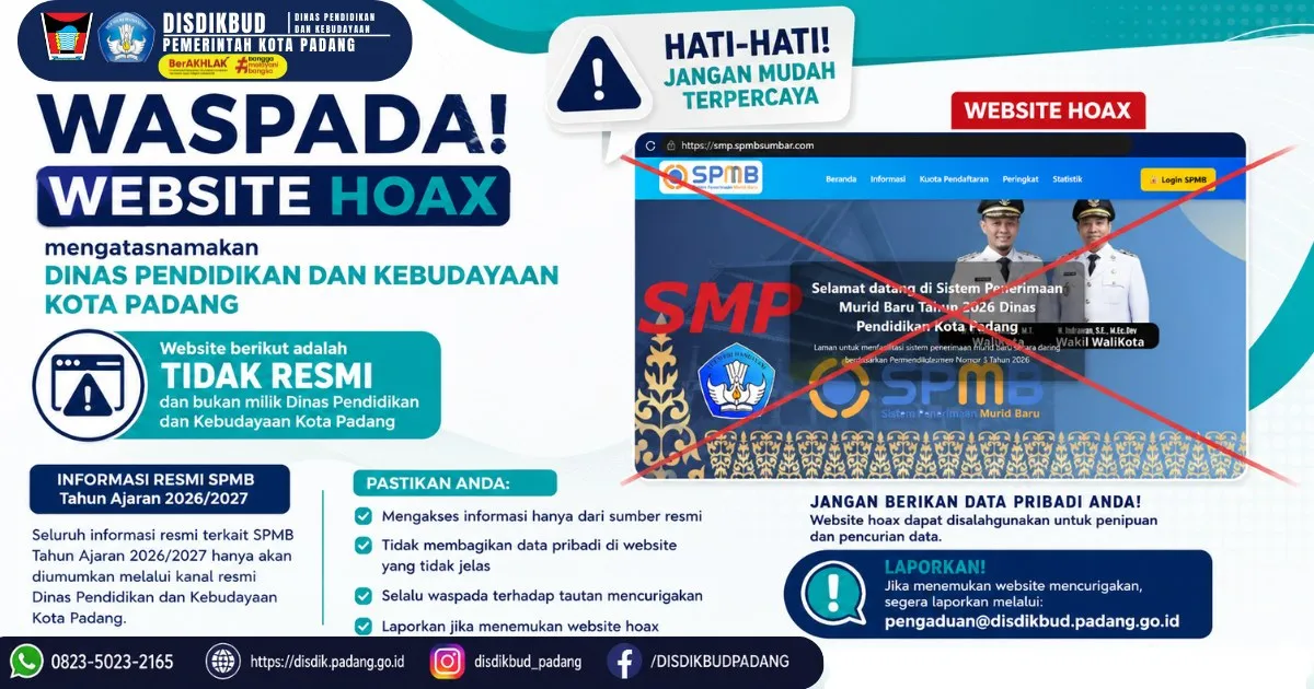 Link Hoax SPMB Tahun Ajaran 2026/2027